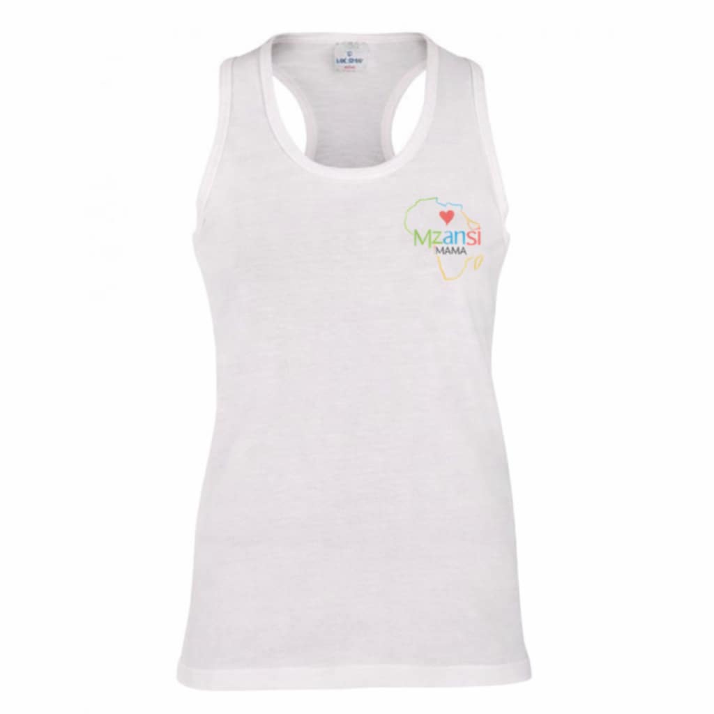 Mzansi Mama Racerback White Vest